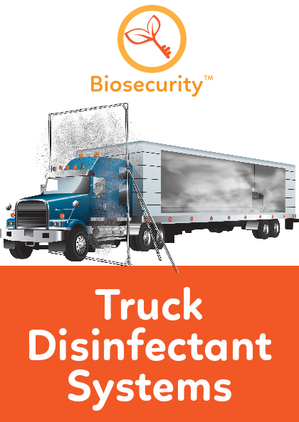 Our truck disinfectant system provides a necessary security measure to help secure your farm, feed mill, or processing plant from biosecurity risks. 