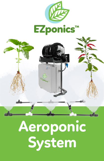 Our EZponics™ System is a revolutionary design that simplifies the aeroponic growing process. The system is fully customizable to cater to any size grower. Thanks to our plug-and-play technology, systems can be set up in any configuration.